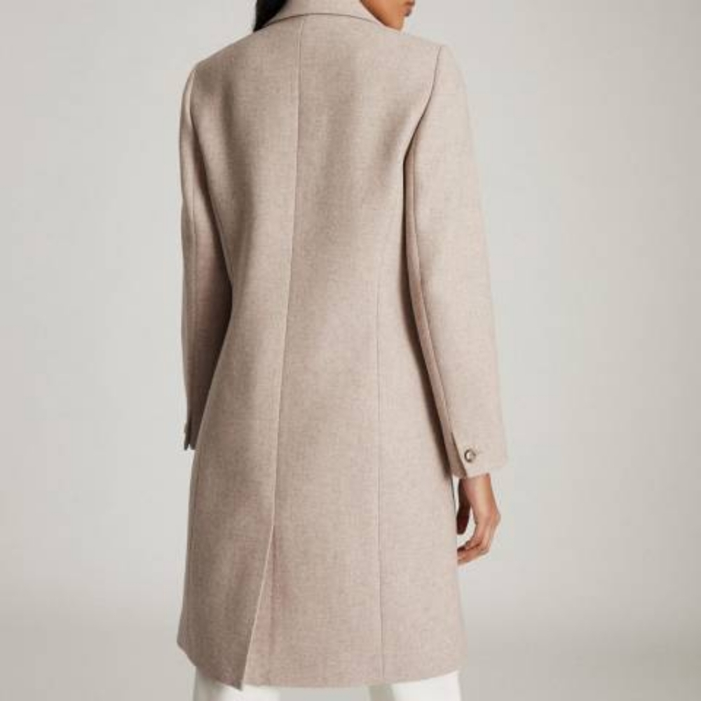 NWT REISS | Mandie Contrast Collar Mid-Length Coat - Picture 9 of 12